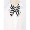 imageAllegra K Womens Striped PreTied Uniform Adjustable Bowknot Bow Tie for Cosplay CostumeBlack White