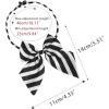 imageAllegra K Womens Striped PreTied Uniform Adjustable Bowknot Bow Tie for Cosplay CostumeBlack White