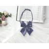 imageAllegra K Womens Striped PreTied Uniform Adjustable Bowknot Bow Tie for Cosplay CostumeNavy Blue