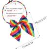 imageAllegra K Womens Striped PreTied Uniform Adjustable Bowknot Bow Tie for Cosplay CostumeRainbow