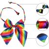 imageAllegra K Womens Striped PreTied Uniform Adjustable Bowknot Bow Tie for Cosplay CostumeRainbow