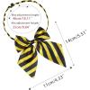 imageAllegra K Womens Striped PreTied Uniform Adjustable Bowknot Bow Tie for Cosplay CostumeYellow Black