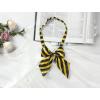 imageAllegra K Womens Striped PreTied Uniform Adjustable Bowknot Bow Tie for Cosplay CostumeYellow Black