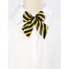 imageAllegra K Womens Striped PreTied Uniform Adjustable Bowknot Bow Tie for Cosplay CostumeYellow Black
