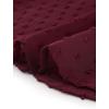 imageAllegra K Womens Swiss Dots Blouse Bracelet Sleeves Chiffon Boho Ruffle Neck TopsBurgundy