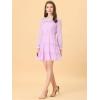 imageAllegra K Womens Swiss Dots Elastic Waist ALine Tiered Flowy Chiffon DressLavender