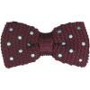 imageAllegra K Knitted Pretied Bowties for Men Women Dots Printed Dress Bow Tie Adjustable Strap Wine Red Sky Blue One Size