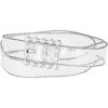 imageAllegra K Ladies Clear Waist Belts for Jeans Trousers Transparent Belts Rectangle BuckleSilver