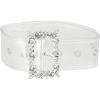 imageAllegra K Ladies Grommet Clear Waist Belts for Jeans Transparent Belts Pin BuckleClear