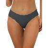 imageAllegra K Panties for Women No Show Stretch Solid Underwear Invisible BriefBlue Gray