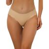 imageAllegra K Panties for Women No Show Stretch Solid Underwear Invisible BriefDark Beige