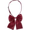 imageAllegra K PreTied Bowknot Bow Tie for Women Adjustable Bowtie Solid ColorWine Red