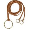 imageAllegra K Women PU Leather Skinny Rope Belt Round Ring Endings Self Tie Waistband Thin Waist StrapBrown