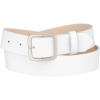 imageAllegra K Women Pin Buckle Belt Soft Wide Waist Belt Casual Dresses Jeans PantsWhite silvery Buckle