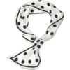 imageAllegra K Women Polka Dots Bevel Small Skinny Scarf Oblique Neck Scarves DoubleSided NeckerchiefWhite