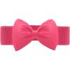 imageAllegra K Womens Bowknot Elastic Belts 24quot Width Elegant Cute Stretchy Cinch Waistband for Dress WeddingFuchsia