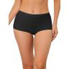 imageAllegra K Womens Boyshorts Underwear Unlined Invisible Mid Rise Stretch Solid PantiesBlack