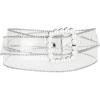 imageAllegra K Womens Clear Waist Belts for Jeans Transparent Belts Square BuckleSilver