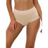 imageAllegra K Womens Cotton Underwear HighRise Lace Trim Tummy Control Full Coverage BriefBeige