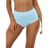 imageAllegra K Womens Cotton Underwear HighRise Lace Trim Tummy Control Full Coverage BriefBlue