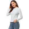 imageAllegra K Womens Dots Tops Crew Neck Long Sleeves Hollow Out Elegant Blouses