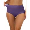 imageAllegra K Womens Elastic HighWaisted Brief Breathable No Show Hipster UnderwearDark Purple
