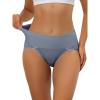 imageAllegra K Womens HiCut Ribbed High Waist Tummy Control Underwear Available in Plus SizeBlue