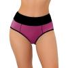 imageAllegra K Womens High Waist Tummy Control ColorBlock Brief Available in Plus SizeDark Purple