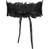 imageAllegra K Womens Lace Wide Waist Belt Wrap Around Obi Corset Cinch Belts BowknotBlack