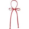 imageAllegra K Womens Long Bow Tie Self Tied Adjustable Solid Color JK Necktie Ribbon Bowtie One Size Red