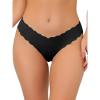 imageAllegra K Womens NoShow Hipster Unlined Cheeky Underwear VShape Waist Stretch BikiniBlack