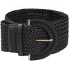 imageAllegra K Womens Plus Size ExtraWide Woven Waist Belts Braided Belts for Dress Chunky BuckleBlack
