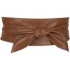 imageAllegra K Womens Plus Size Obi Belts Bowknot SelfTie Wrap Around Wide Sash Waistband Belt for DressesBrown