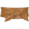 imageAllegra K Womens Plus Size Obi Belts Bowknot SelfTie Wrap Around Wide Sash Waistband Belt for DressesCamel