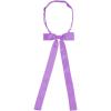 imageAllegra K Womens PreTied Adjustable String Bow Tie with Long Ribbon Solid Color Uniform BowtiesViolet