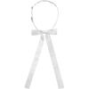 imageAllegra K Womens PreTied Adjustable String Bow Tie with Long Ribbon Solid Color Uniform BowtiesWhite