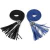 imageAllegra K Womens Tassels Braided Waist Belt Self Tie Woven Skinny Belts for DressBlack  Royal Blue