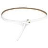 imageuxcell Adjustable Belt Leather Skinny Waistband No Buckle Fit to Dress for WomenWhite