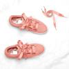 imageuxcell 2 Pairs Flat Ribbon Shoelaces Sneakers Shoestrings for Women DIY DecorLight Orange