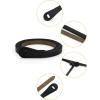 imageuxcell Adjustable Belt Leather Skinny Waistband No Buckle Fit to Dress for WomenBlack