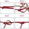 imageuxcell Adjustable Belt Leather Skinny Waistband No Buckle Fit to Dress for WomenRed