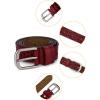 imageuxcell Hollow Floral Retro Vintage Faux Leather Belt With Buckle for WomenRed