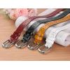 imageuxcell Hollow Floral Retro Vintage Faux Leather Belt With Buckle for WomenRed