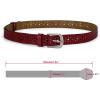 imageuxcell Hollow Floral Retro Vintage Faux Leather Belt With Buckle for WomenRed