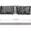 imageuxcell Ladies Sequins Decor Metal Interlooking Buckles Elastic Waist BeltBlack  Black