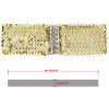imageuxcell Ladies Sequins Decor Metal Interlooking Buckles Elastic Waist BeltGold  Gold