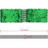 imageuxcell Ladies Sequins Decor Metal Interlooking Buckles Elastic Waist BeltGreen  Green