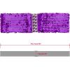 imageuxcell Ladies Sequins Decor Metal Interlooking Buckles Elastic Waist BeltPurple  Purple