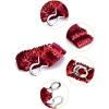 imageuxcell Lady Sequins Decor Metal Interlooking Buckles Elastic Waist BeltRed  Royal Blue