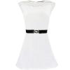imageuxcell Lady Sequins Decor Metal Interlooking Buckles Elastic Waist BeltSilver  Black